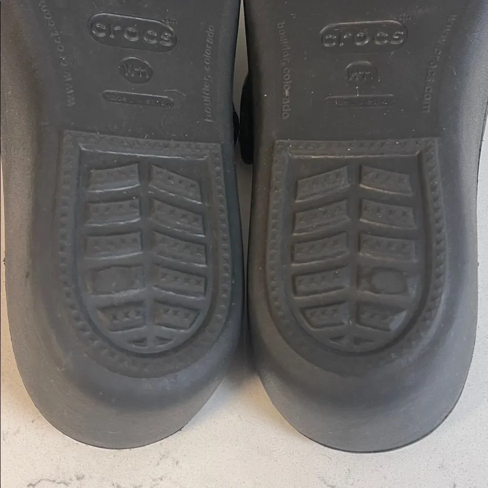 CROCS Patricia Wedge Sandals Black Size 11